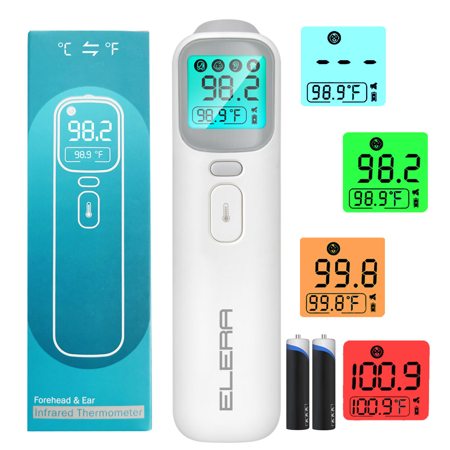 Infrared Forehead Thermometer for Adults, ELERA No Touch Digital Therm —  Elera